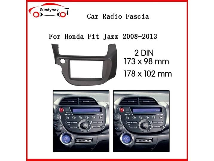 Fascia d'autoradio pour Honda Fit Jazz 2008 – 2013, panneau stéréo, Kit de tableau de bord, cadre d'installation de réaménagement