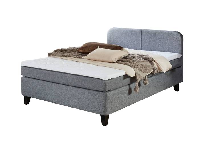 Boxspringbett 140 x 200 cm grau - Microfaser - JOLIET