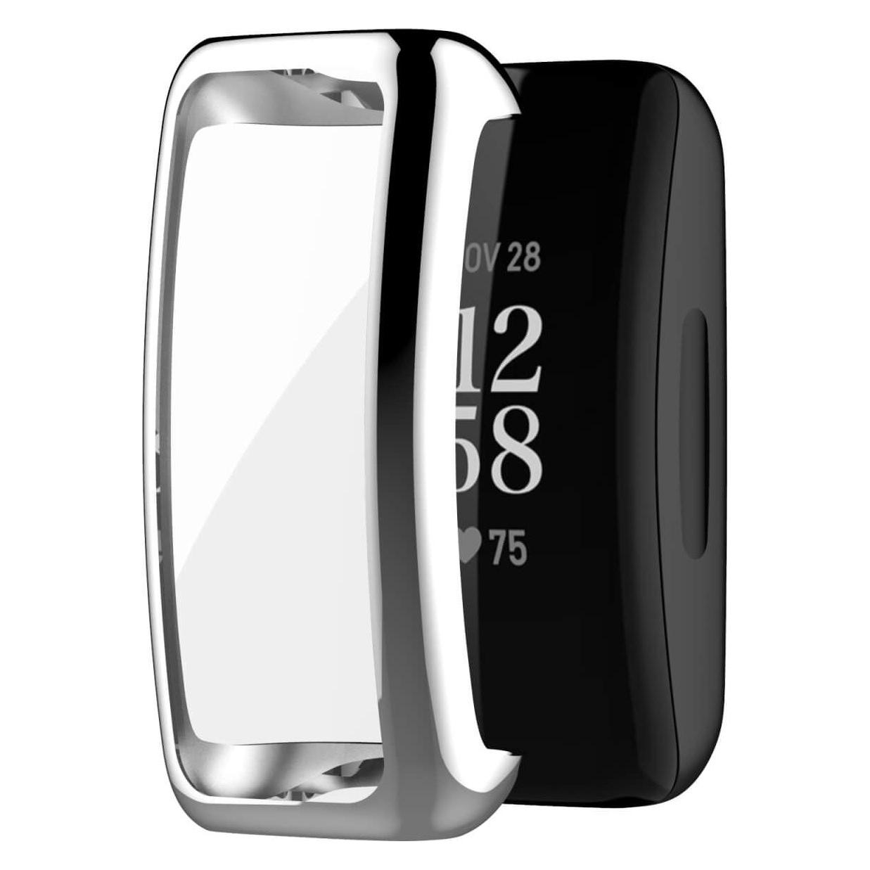 Cover-Discount Fitbit Inspire 3 - Gummi Schutz Case silber (EDA003765901F)