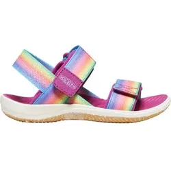 KEEN Kinder Sandalen ELLE BACKSTRAP C-RAINBOW/FESTIVAL FUCHSI, Größe 24 in Weiß Weiß