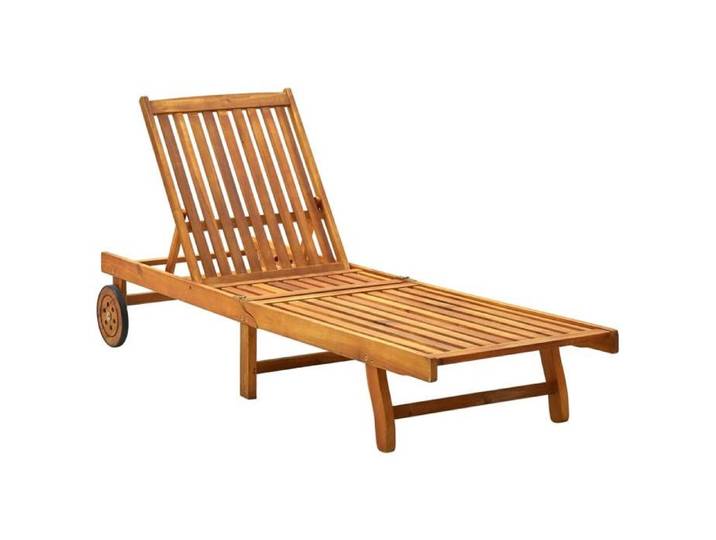 Chaise longue-Bain de Soleil bois d'acacia solide 899759