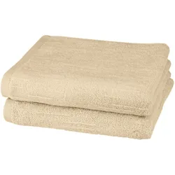 Ross Premium Uni Handtücher Boucle Handtuch 50x100 cm | natur - beige