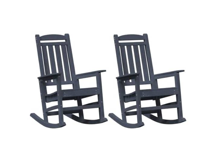 FDSAQOPT Schaukelstuhl 2 STK. Marineblau Polyethylen Robustes Polyethylen, wetterfest, moderne Einfachheit, für Gartenpatios, Terrassen, Entspannung im Freien