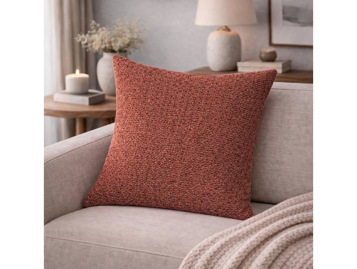 Coussin décoratif Fjella Marron/Terre cuite 50 x 50 x 1cm Polyester
