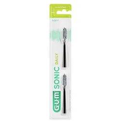 Gum Sonic Daily Ersatzbürstenköpfe Schwarz 2 ST