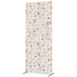 SHOWDOWN Displays Showdown Textil Raumteiler Deko - 85-200 Foya Blumen - Blumenmuster - Schwarzer Rahmen