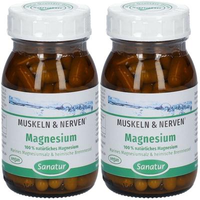 Magnesium 100% natürlich Kapseln 2x 2x100 St