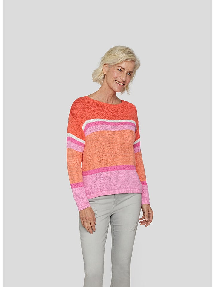 Rabe Pullover in Orange/ Pink - 38