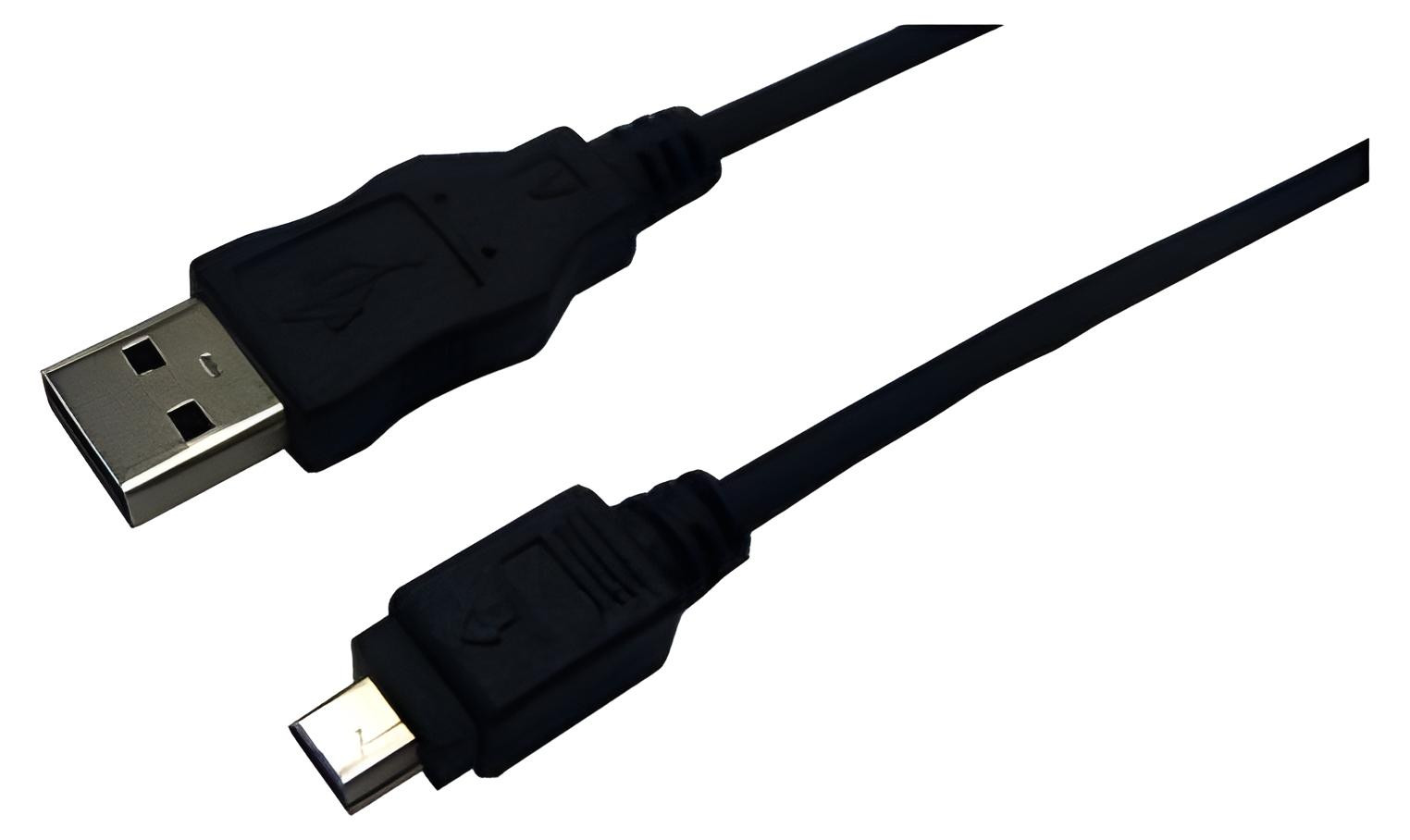 LogiLink USB 2.0 naar Mini USB/M kabel, zwart, 3 meter