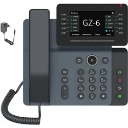 Gequdio IP Telefon GZ-6 mit Netzteil - mit WLAN und Bluetoot, Telefon