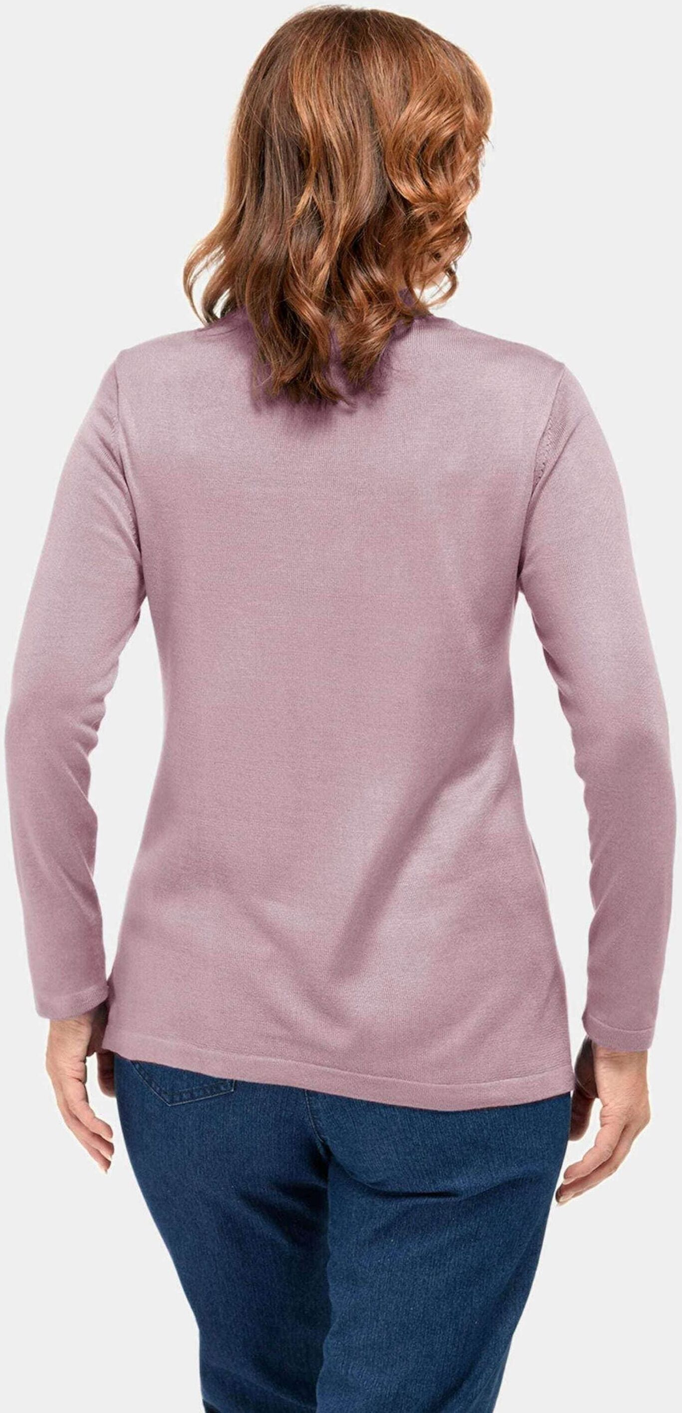 Strickpullover GOLDNER "Strickpullover mit Stehbundkragen", Damen, Gr. 38, rosa (rosé), Obermaterial: 100% Polyacryl PAN., eng Tubular, Pullover Strickpullover, wie echter Kaschmir
