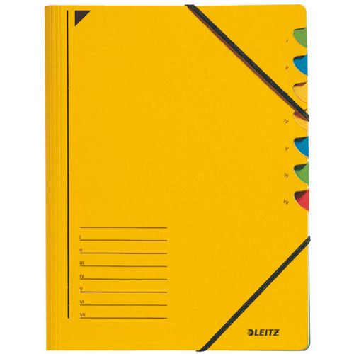 LEITZ Ordnungsmappe 3907 7 Fächer gelb