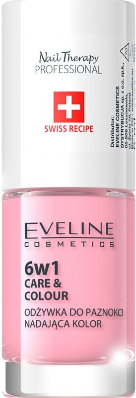 Eveline Cosmetics Nail Therapy Care & Colour nail conditioner 6-in-1 shade Rose 5 ml