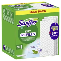 P&G Swiffer Trockentücher mit Duft Nachfüller 36 Tücher halten 3 x mehr Staub fest als ein herkömmlicher Besen