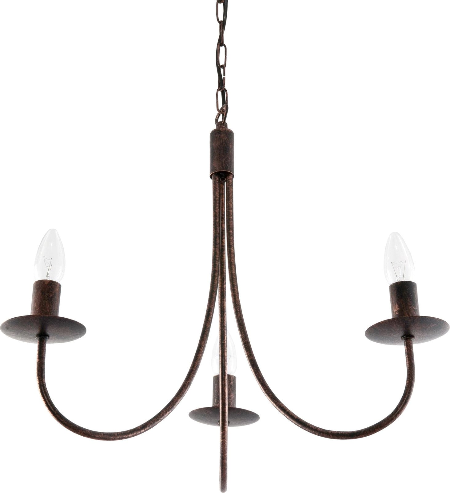 Edylit Traditionele hanglamp met kandelaar, zwart en antiek goud, LUMEN OLD 712