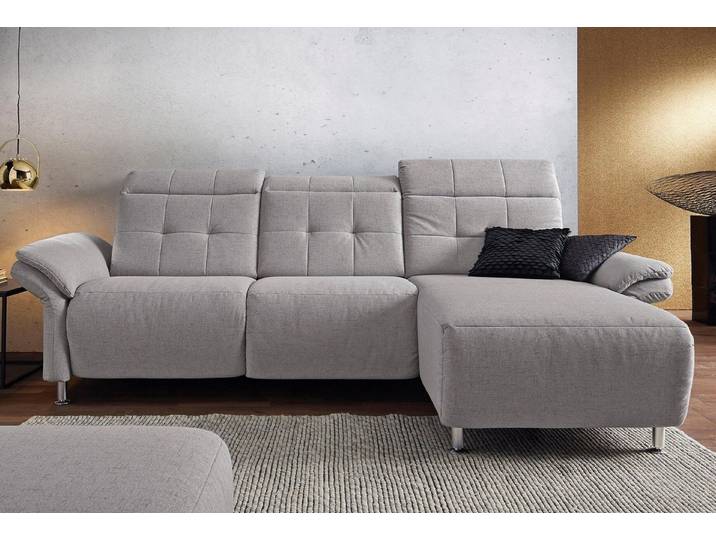Home affaire Ecksofa Manhattan L-Form, 2 Sitze mit elektrischer Relaxfunktion, verstellbare Armlehnen