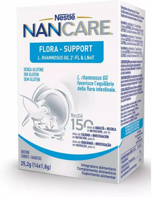 NESTLE' ITALIANA SpA Nestlé Nancare Flora Support 14 Bustine da 1,8g - Integratore per il Benessere Intestinale