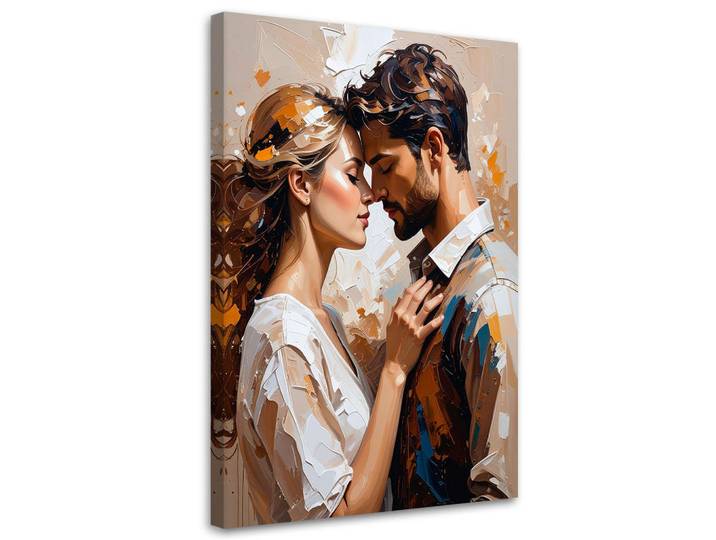 Feeby Leinwandbild Liebe 80x120cm, Beige, Herz/Romantik, Rechteckig, 80x120 cm, Bilder & Rahmen, Bilder, Leinwandbilder
