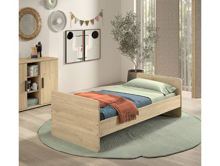 home24 Babybed dat met je meegroeit 60 x 120 cm bruin/beige