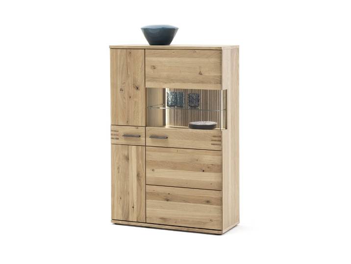 Highboard Eiche bianco teilmassiv 90 cm Sevilla
