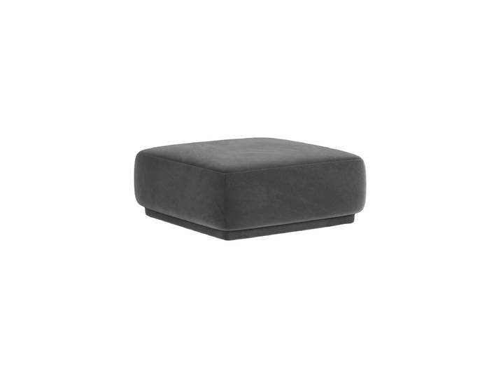Design Sitzpouf Jane Samt Dunkelgrau chosen by Bloomingloft