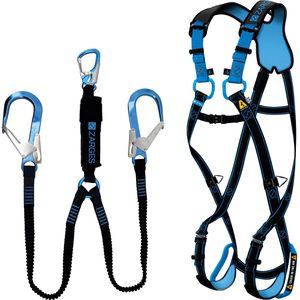 Zarges Sicherheitsgurt Kit 4, 2-Punkt-System, Auffanggurt, Set, bis 150 kg, Größe L/XL/XXL