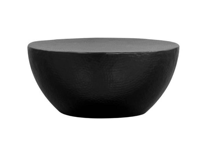 {Noir}Table moderne - Table basse salon - Aluminium martelé 70x30 cm Noir - Cadre robuste_7115