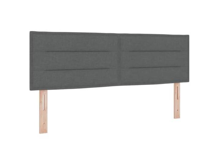 PUGYNBK Boxspringbett, dunkelgrau, 200 x 160 cm, Stoff Verstellbares Kopfteil, Lattenrost, Kiefernholz, moderner Stil