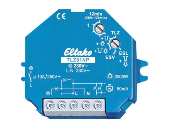 Eltako TLZ61NP-230V Interrupteur temporisé pour éclairage d'escalier