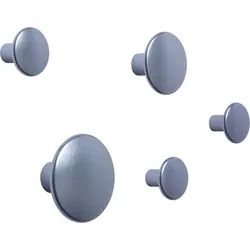 Dots Metal Wandhaken gedämpftes Blau 5 St.