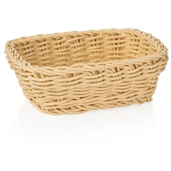 WAS Germany - Korb WEAVER PRO Tischkörbe, 19 x 13 x 6 cm, hellbeige, Polypropylen