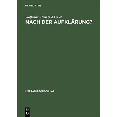 Nach der Aufklärung?, Gebundene Ausgabe von , De Gruyter, 978-3-05-002856-9