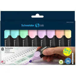 Schneider Job Textmarker schwarz 1.0 - 5.0 mm Schreibfarbe: Mehrfarbig, 6 St. + GRATIS 2 St.