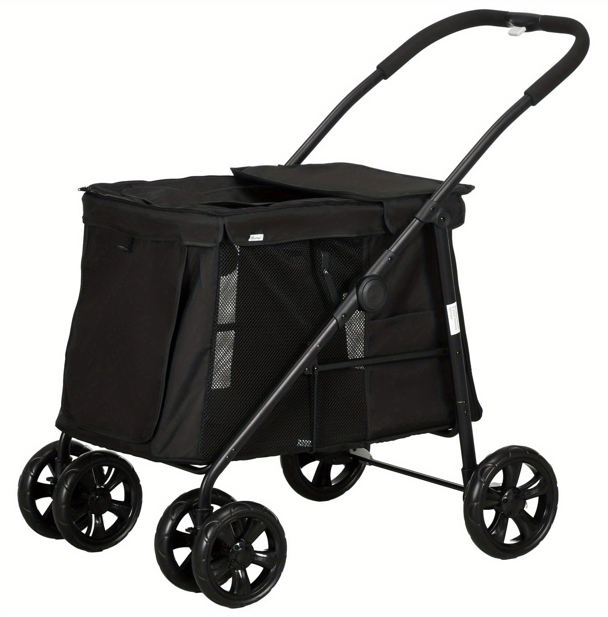Hundefahrradanhänger - Hundefahrradwagen - Hunde-Buggy - Tierwagen - Fahrradanhänger - 3-in-1 Design