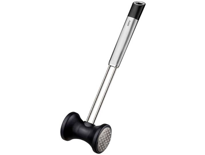 Fleischklopfer GEFU PRIMELINE , silber, Ø:5cm, Edelstahl, Kunststoff, Fleischklopfer, Fleischklopfer, ergonomischer Griff für bequeme Handhabung