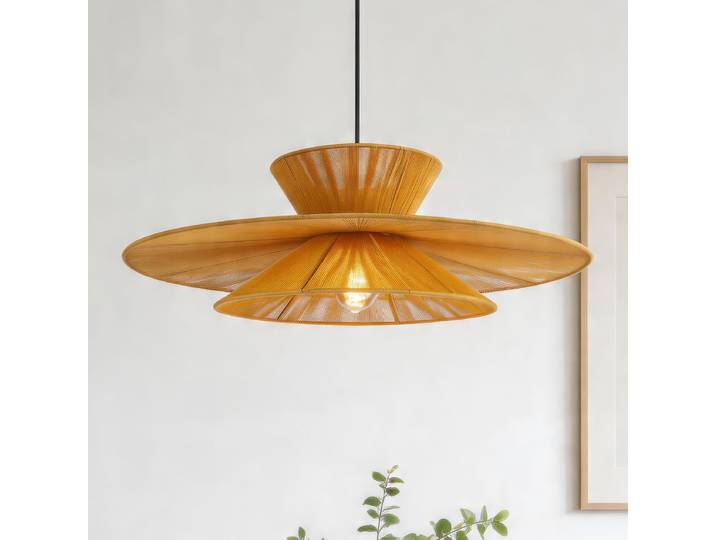 Suspension JORAL 60 x 120 x 60cm Orange Coton E27