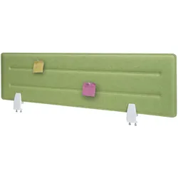 Tischtrennwand MCW-G76, Büro-Sichtschutz Schreibtisch Pinnwand, Klemmen Stoff/Textil mit Prägung ~ 100x30cm grün