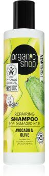 Organic Shop Avocado & Olive champô renovador para cabelo danificado 280 ml. Avocado & Olive