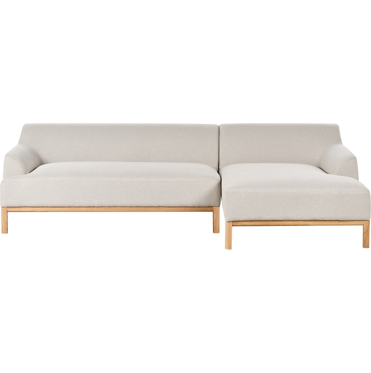 Beliani Moderne Hoekbank - Lichtbeige - Linkszijdig - Polyester