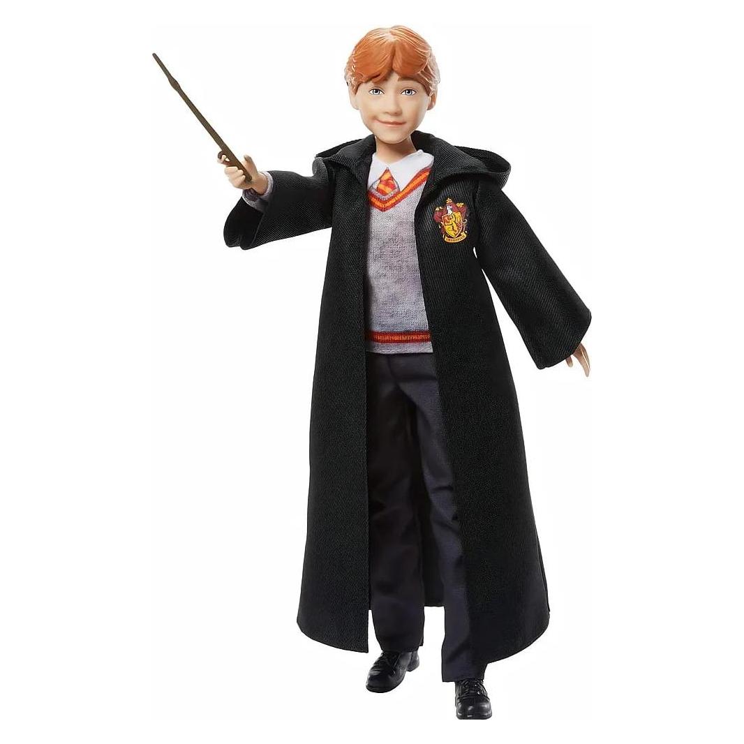 0 Ron Weasley-Modepuppe im typischen Hogwarts-Gewand mit Zauberstab-Zubehörteil, vom Film inspiriert (JGM20)