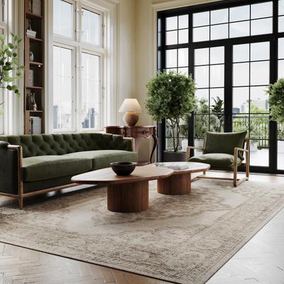 Padma Lakshmi x Rugs USA Padma Lakshmi Istanbul Hand-Tufted Ornate Border Wool-Blend Rug
