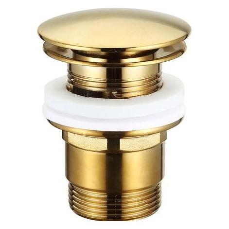 Adora Bundventil push pop up med overløb guld Ø66 mm (5701951132851)
