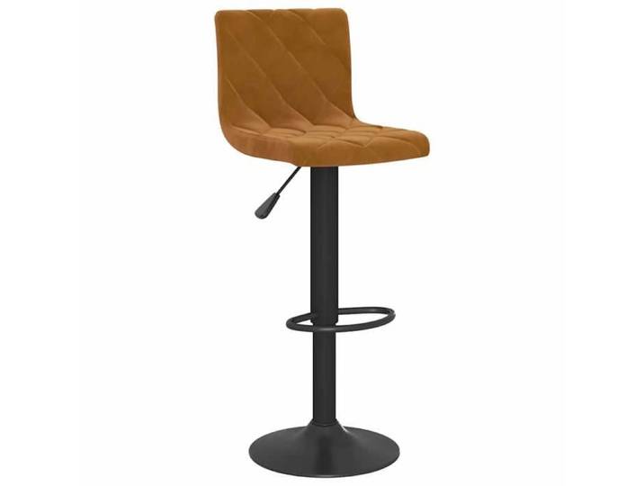 {January Sale}Tabourets de bar lot de 2 cuisine - Capacité 110 kg Chaise 2 personnes marron velours 40x43x(90-111)cm 8_4112132