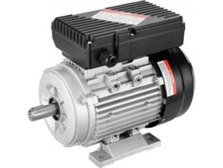 VEVOR 0,55 kW Elektromotor 1400 U/min, AC 220–240 V, 4,5 A, 80, B3-Rahmen, Luftkompressormotor einphasig, 19 mm Keilwelle, Rechts-/Linkslauf für landwirtschaftliche Maschinen und allgemeine Geräte