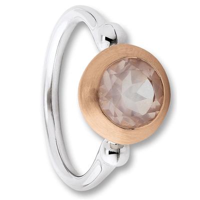 Silberring ONE ELEMENT "Rosenquarz Ring aus 925 Silber" Gr. 52, silber, Fingerringe, Damen, 52, Silber 925 (Sterlingsilber), Silberring, Zarter Glanz – zurückhaltend und wunderschön im Alltag