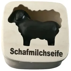 Holzdose Schaf schwarz