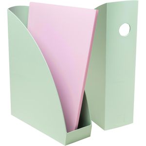 Exacompta Stehsammler 18280D, AutentiK, A4, Recycling-Kunststoff, salbeigrün