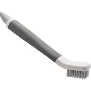 Metaltex Fugenbürste mit 2in1 Bürste mit Schaber, Breite: 3,5 cm, grau