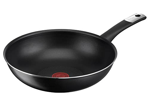 Tefal C38819 Hard Titanium Essential wokpan, 28 cm, zwart