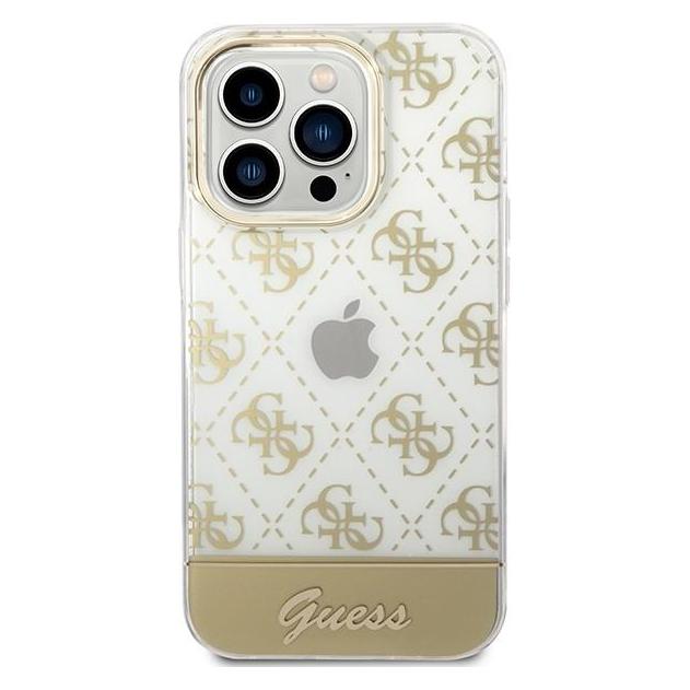 Guess iPhone 14 Pro Max PC/TPU Peony Glitter Script Logo Case (Apple iPhone 14 Pro Max) (GUE002181-0)